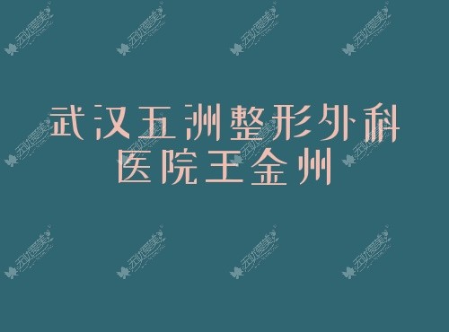 无忧爱美武汉五洲整形外科医院王金州网