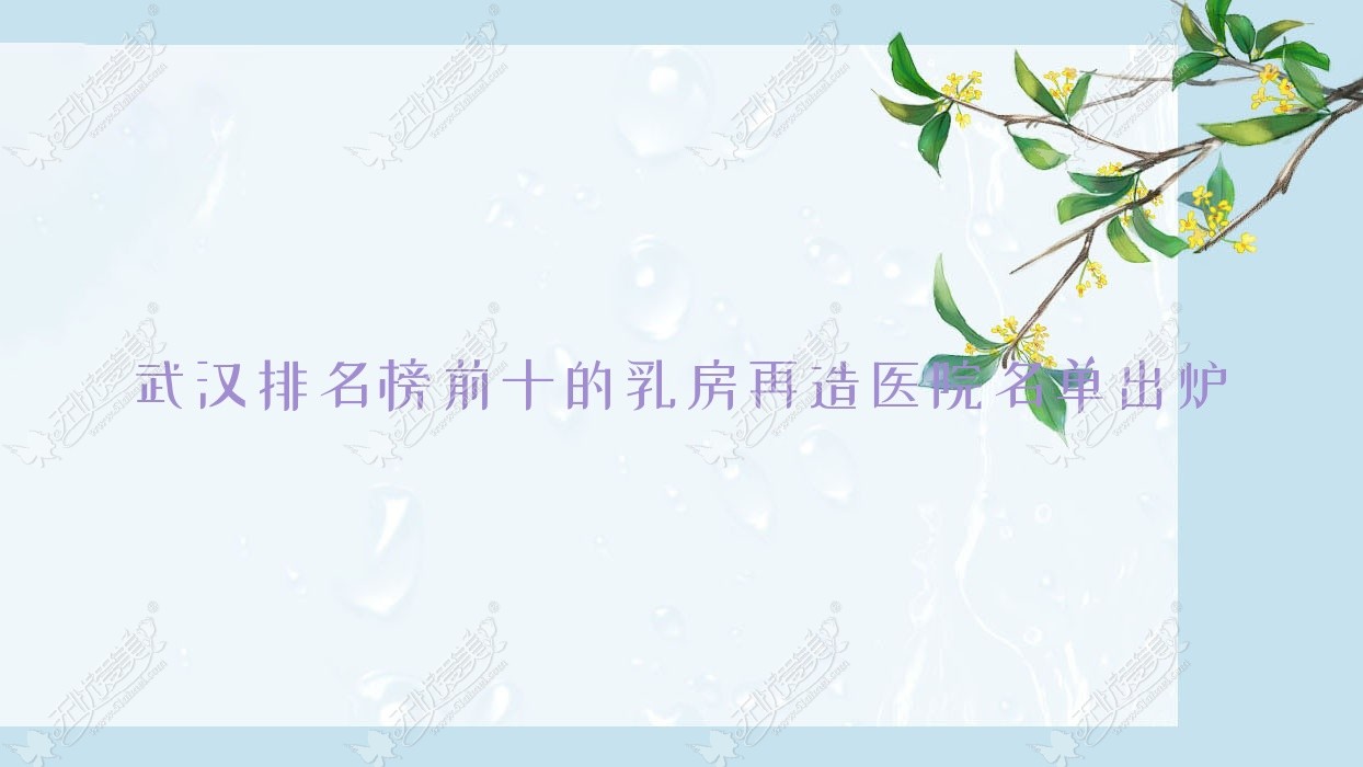 武汉排名榜前十的乳房再造医院名单出炉(推荐武汉乳房再造好的十家医院)