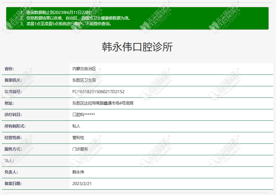 鄂尔多斯韩永伟口腔诊所