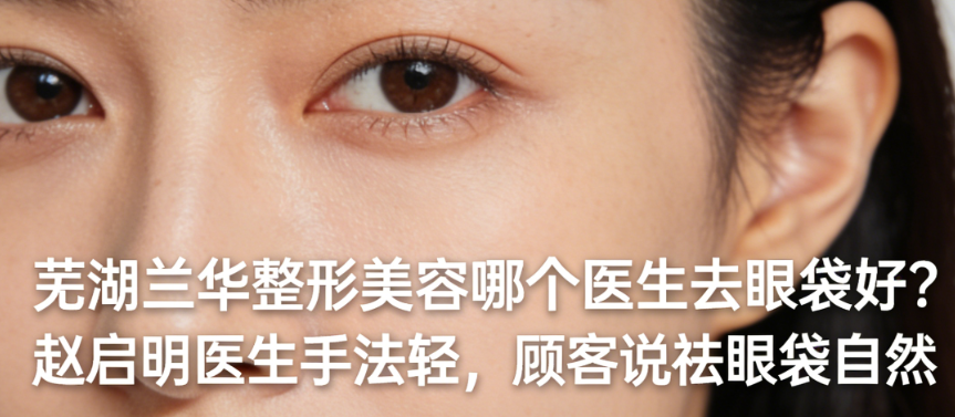 芜湖兰华整形美容哪个医生去眼袋好?赵启明医生手法轻,顾客说祛眼袋自然