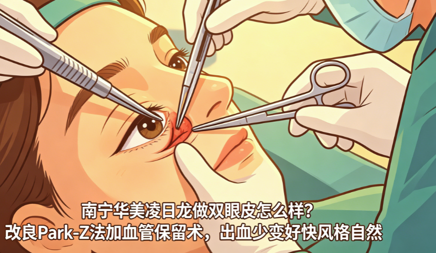 南宁华美凌日龙做双眼皮怎么样？关键在于“改良Park-Z法加血管保留术”