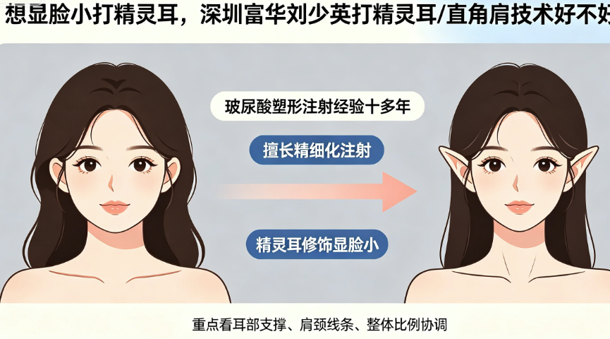 想显脸小打精灵耳,深圳富华刘少英打精灵耳/直角肩技术好不好?