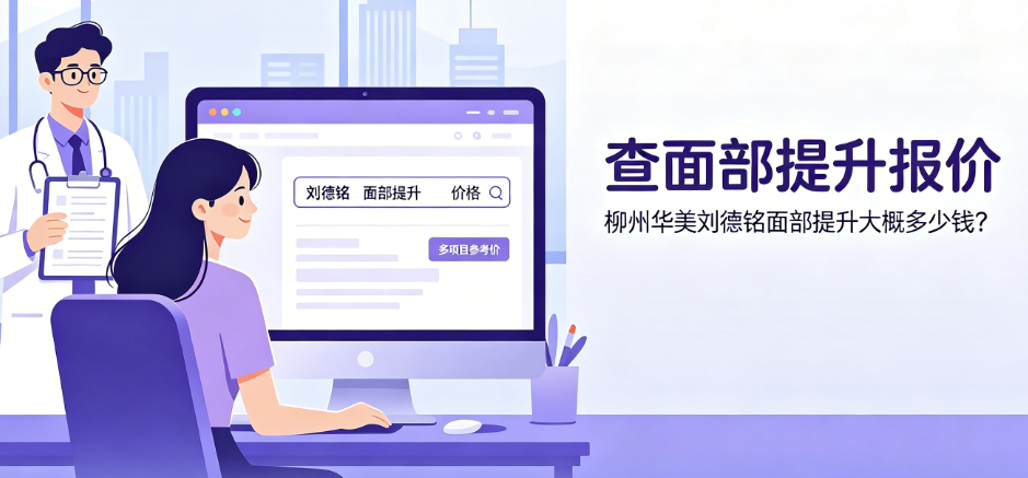 查面部提升报价，柳州华美刘德铭面部提升大概多少钱？美卫士搜“刘德铭”看各项目参考价格
