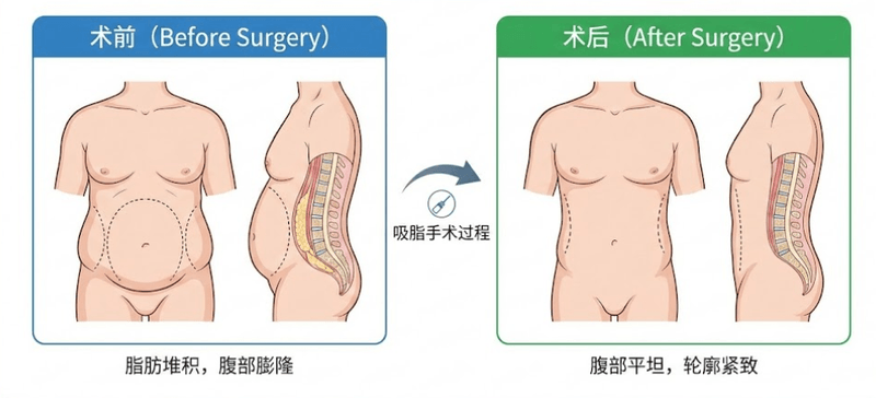 张红芳吸脂修复真实实例分享：解决肚皮僵硬与皮下粘连，抚平凹陷让腰腹肌肤重获弹性